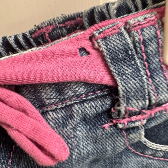 Disney Little Einstein 4T Girls Blue Denim Jeans Capris with Floral Embroidery - Picture 7 of 12